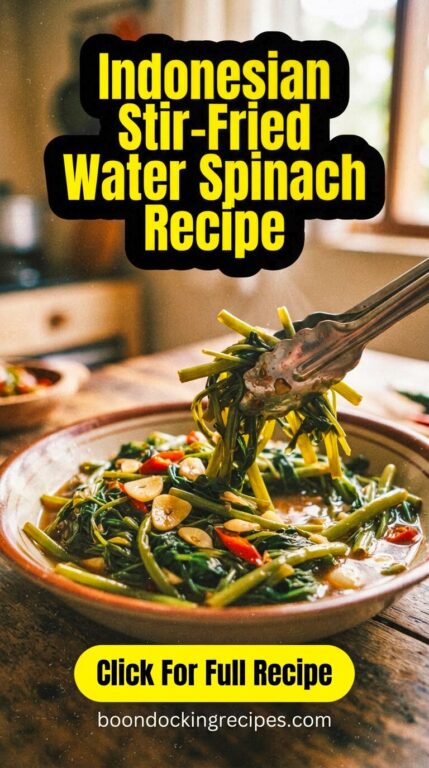 Indonesian Stir-Fried Water Spinach Recipe