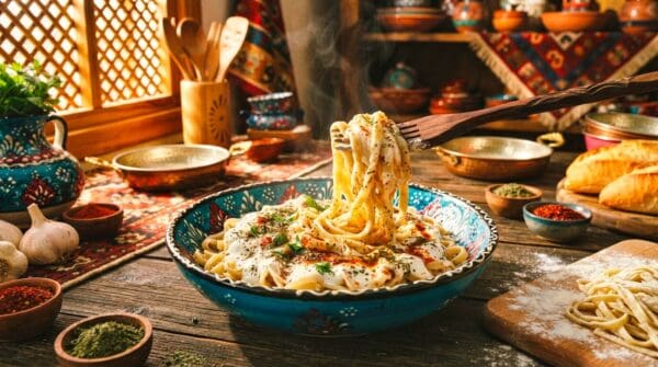 Turkish Noodles With Garlic Yogurt Recipe