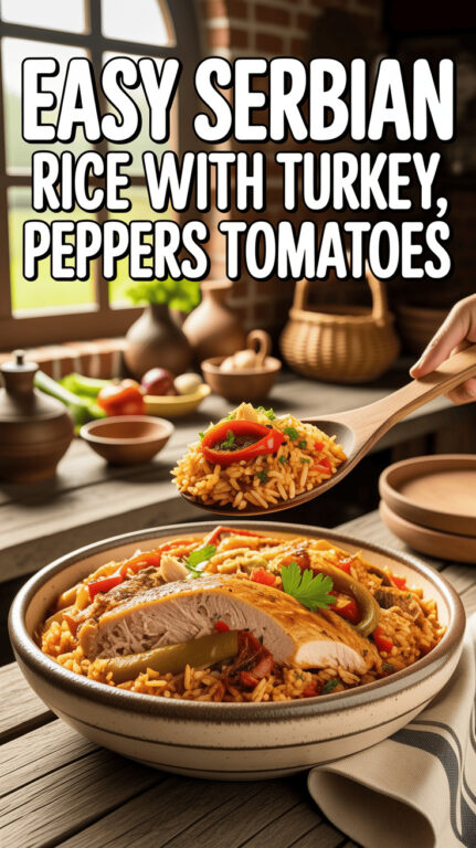 12. Easy Serbian Rice with Turkey Peppers Tomatoes Recipe