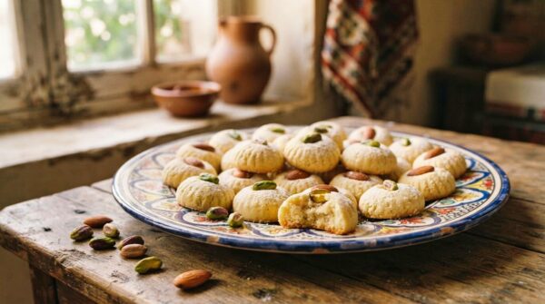 Egyptian Ghorayebah Butter Cookies Recipe