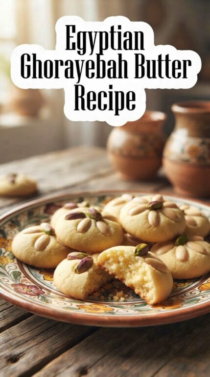 Egyptian Ghorayebah Butter Cookies Recipe
