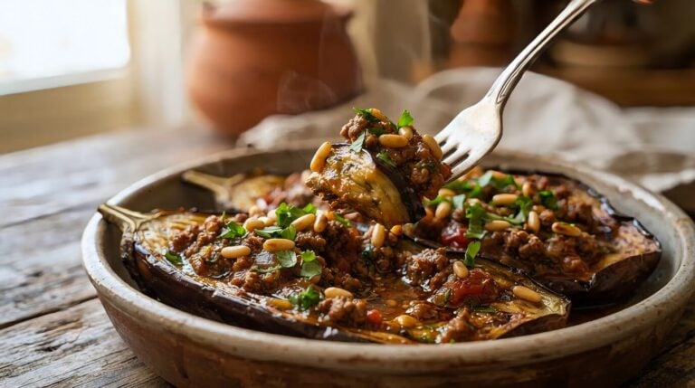 13. UAE Roasted Eggplant with Meat Sauce Recipe