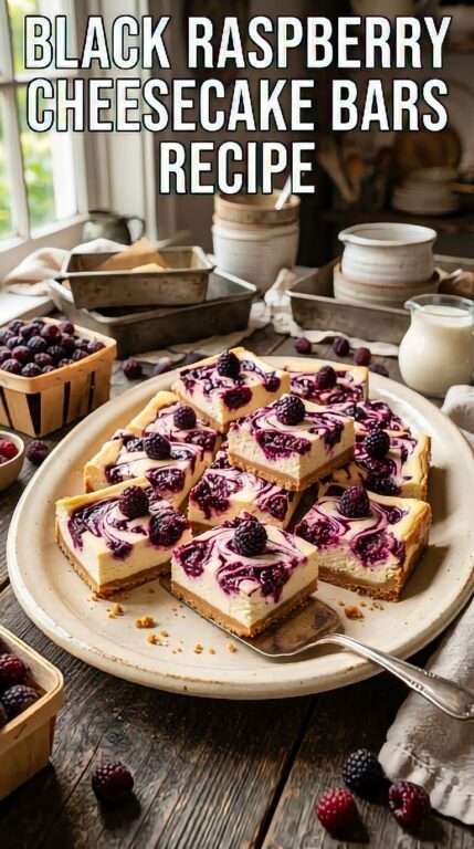 Black Raspberry Cheesecake Bars Recipe