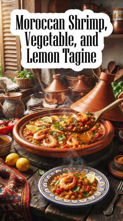17. Moroccan Shrimp, Vegetable, and Lemon Tagine