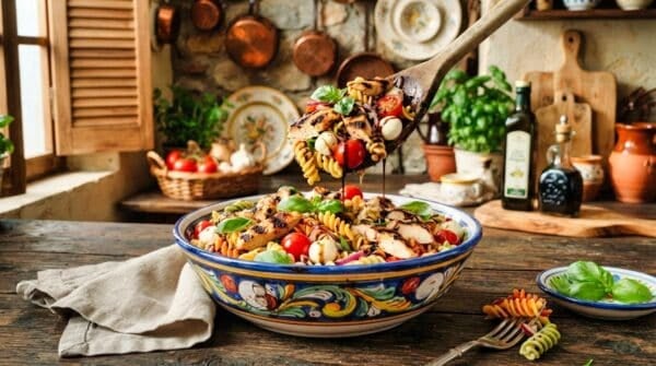 Bruschetta Chicken Pasta Salad Recipe