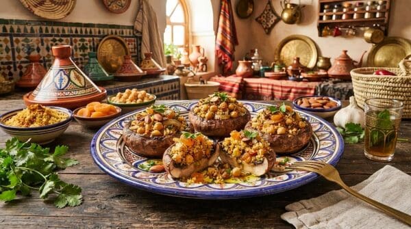 Moroccan Stuffed Mushrooms Recipe