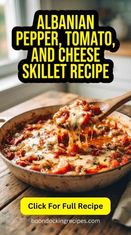Albanian Pepper, Tomato, and Cheese Skillet Recipe