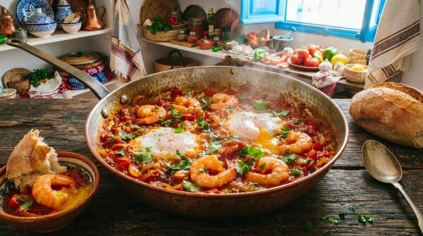 Tunisian Shakshuka With Shrimp Recipe