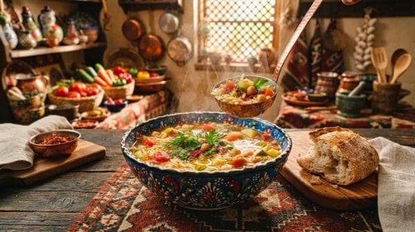 Turkish Vegtable Soup with Orzo Recipe