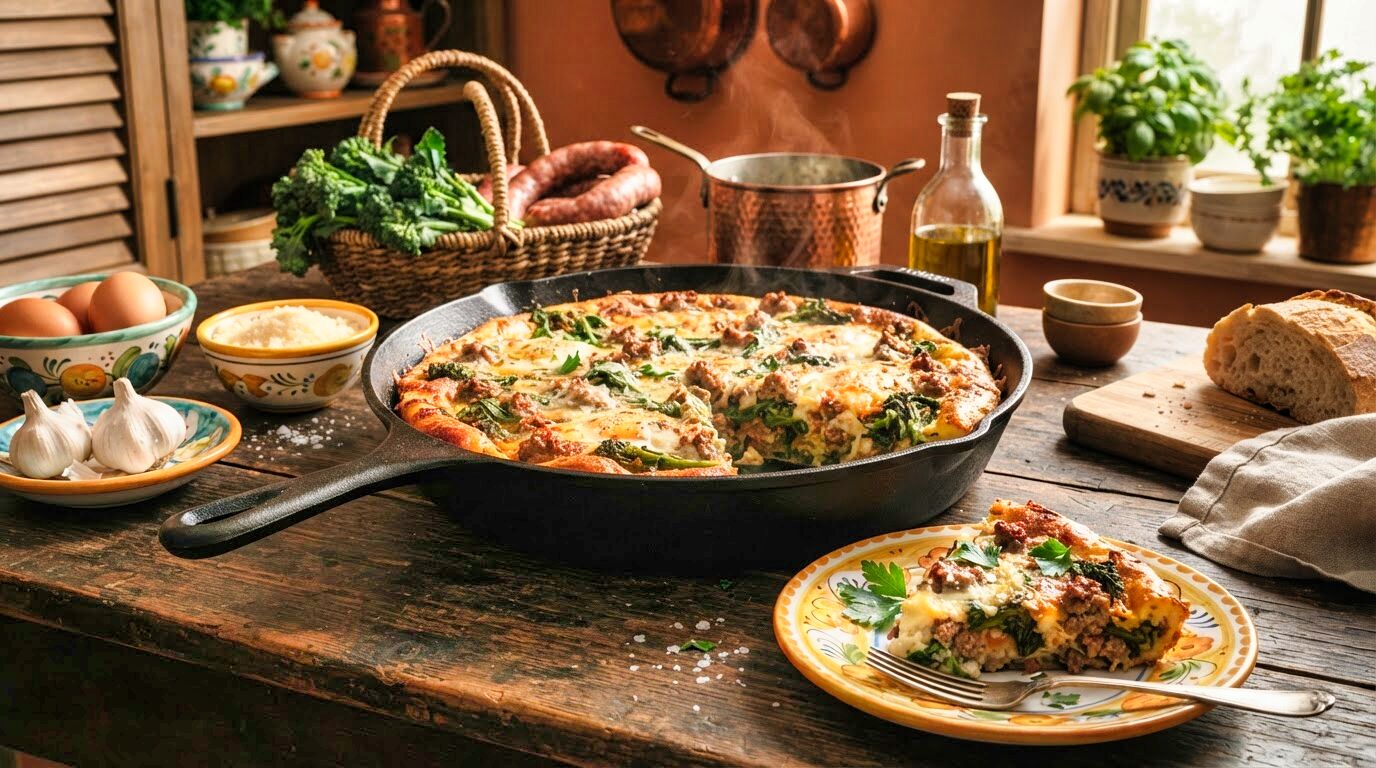 Sausage Broccoli Rabe Frittata Recipe