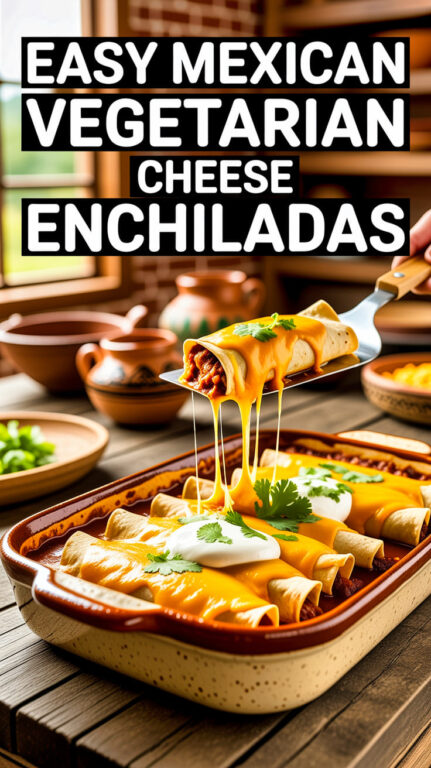 6. Easy Mexican Vegetarian Cheese Enchiladas Recipe