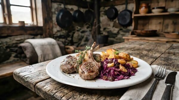 Icelandic Lamb Chops with Spiced Red Cabbage Recipe