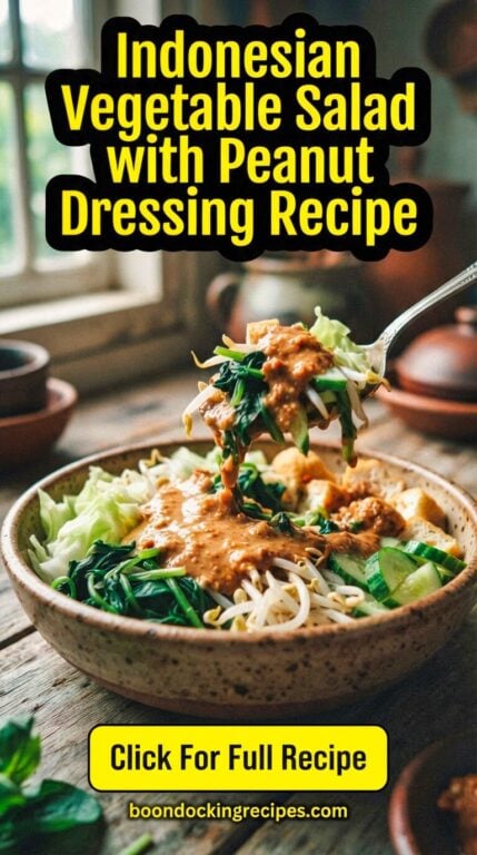 Indonesian Vegetable Salad with Peanut Dressing Recipe