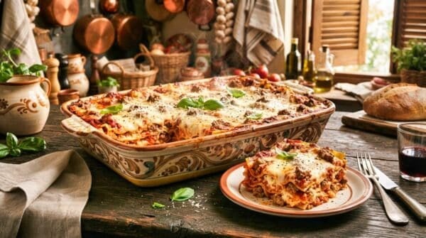 Three Cheese and Sausage Lasagna Recipe