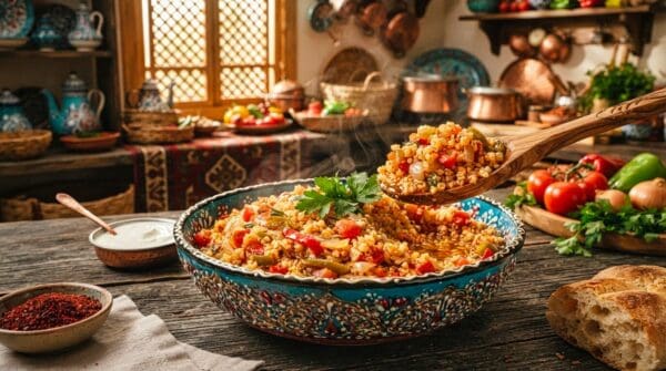 Turkish Bulgur Vegetable Pilaf Recipe