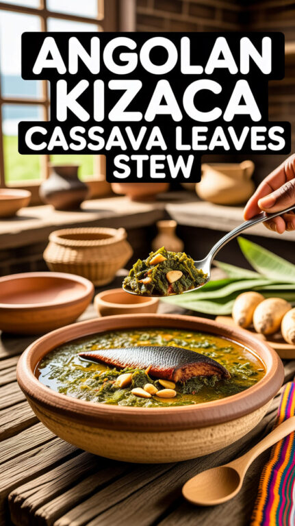 8. Angolan Kizaca Cassava Leaves Stew Recipe