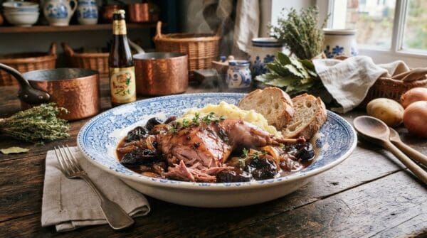 Belgian Braised Rabbit with Prunes Recipe