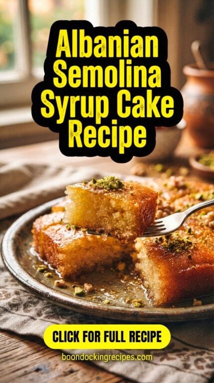 Albanian Semolina Syrup Cake Recipe