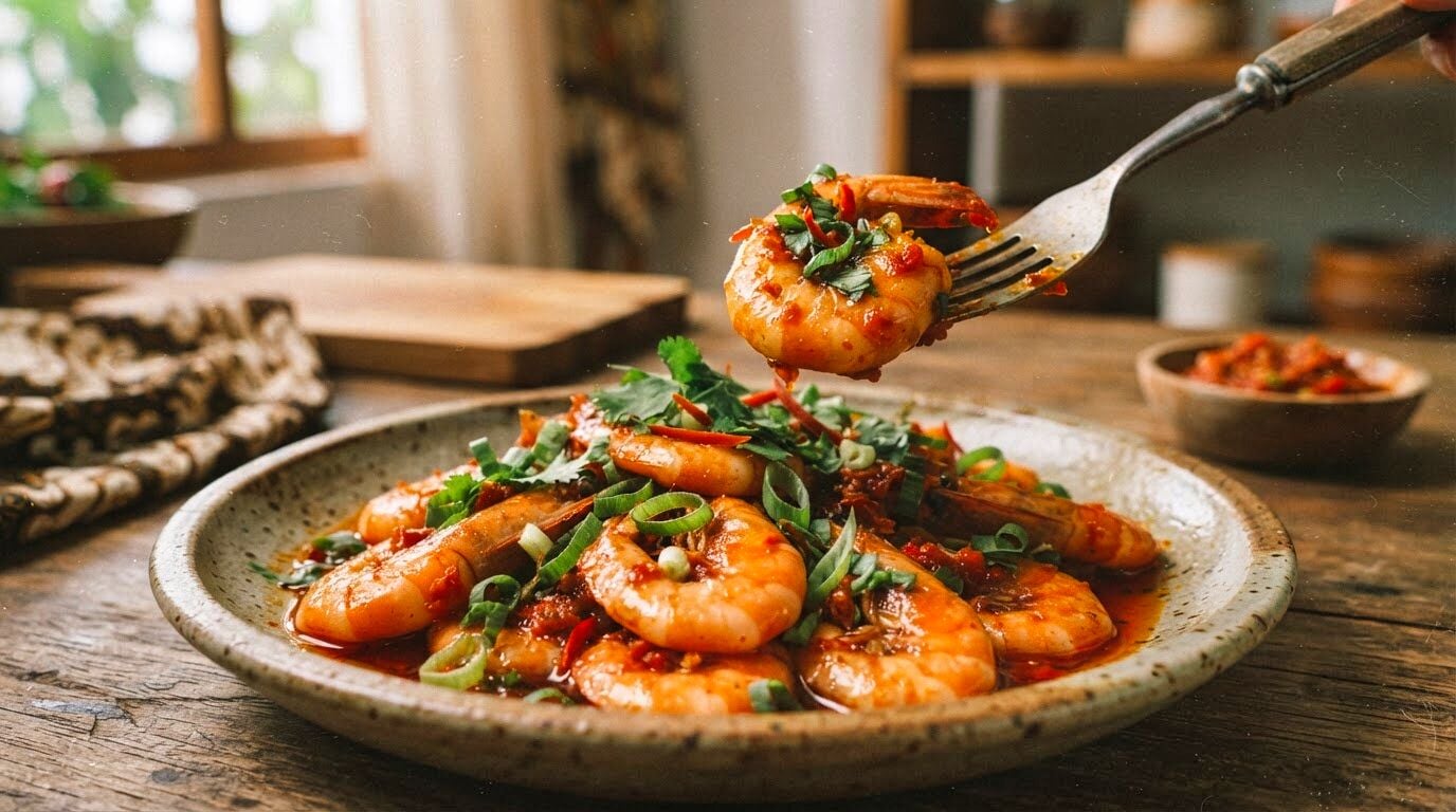 Indonesian Spicy Chili Shrimp Recipe
