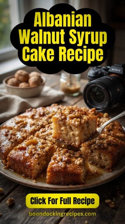 Albanian Albanian Walnut Syrup Cake