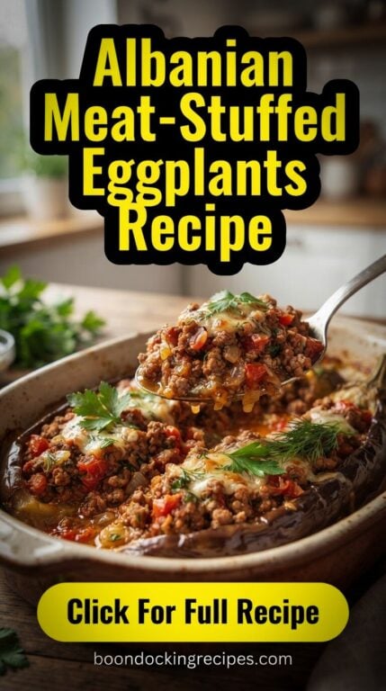 Albanian Meat-Stuffed Eggplants Recipe