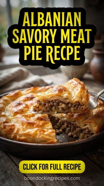 Albanian Savory Meat Pie