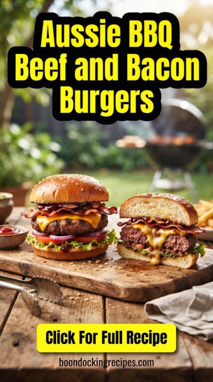 Aussie BBQ Beef and Bacon Burgers Recipe