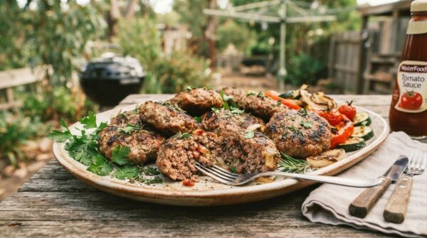 Aussie BBQ Beef and Bacon Rissoles Recipe
