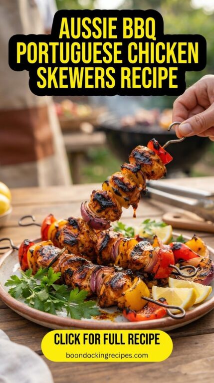 Aussie BBQ Portuguese Chicken Skewers Recipe