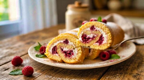 Hungarian Raspberry-Cream Roulade Recipe