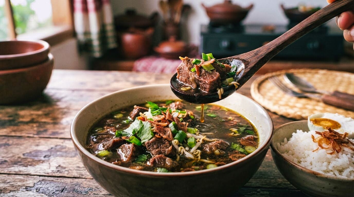 Indonesian Indonesian Black Beef Soup