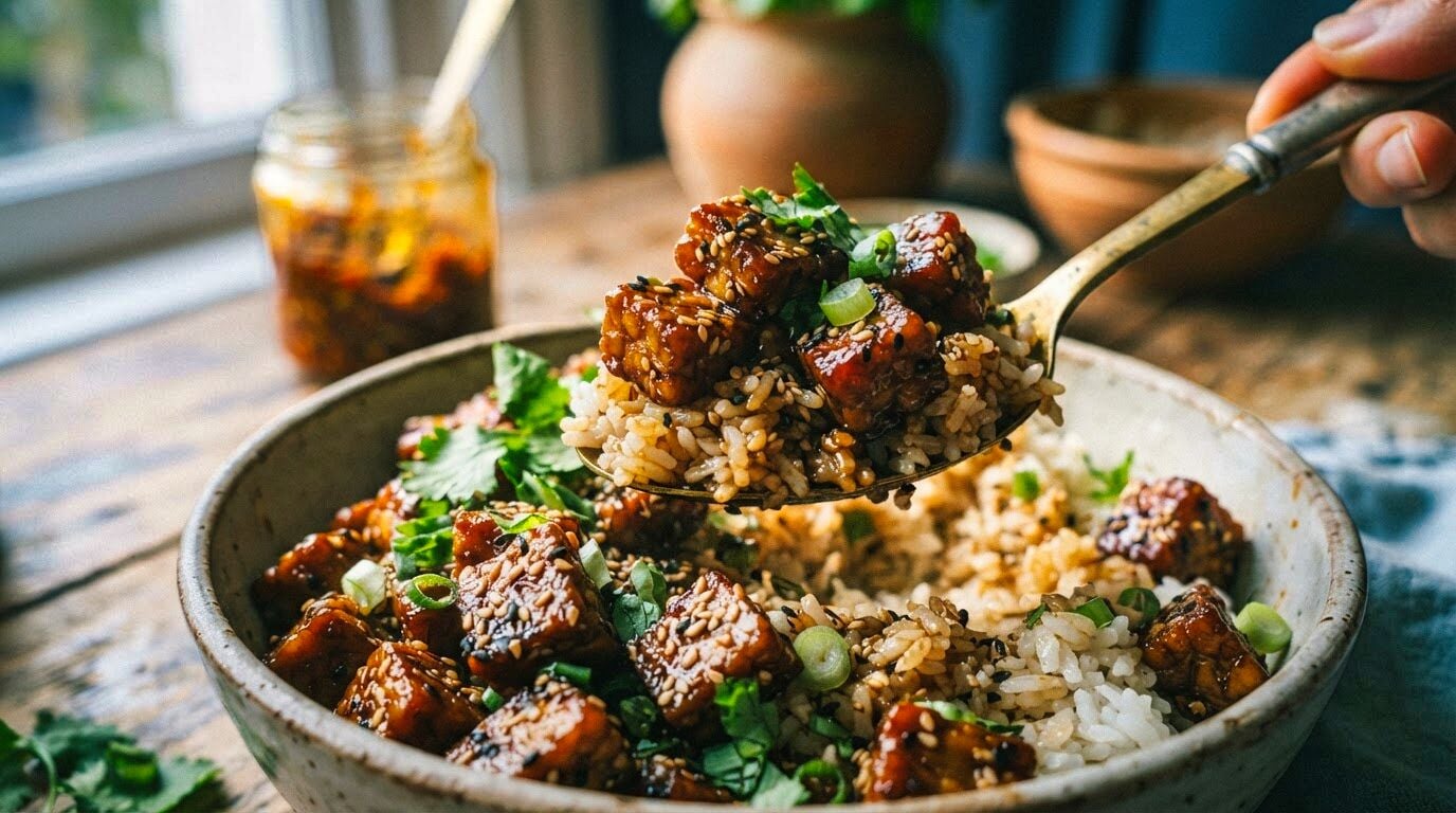 Indonesian Sweet Soy Glazed Tempeh