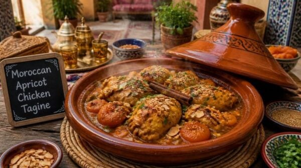 Moroccan Apricot Chicken Tagine with Ginger